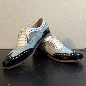 The Office of Angela Scott Mr Doubt Brogues, silver/blue/white/black, W 40/10
